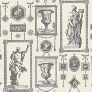 Nile&york Classical Garden Toile Charcoal Wallpaper 2