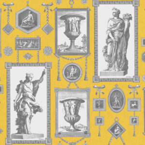 Nileyork Classical Garden Yellow Wallpaper Square