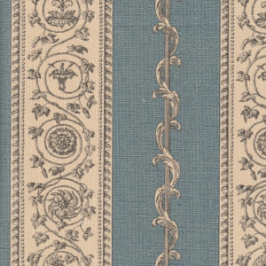 Nile&york Print Room Stripe Blue Fabric 1